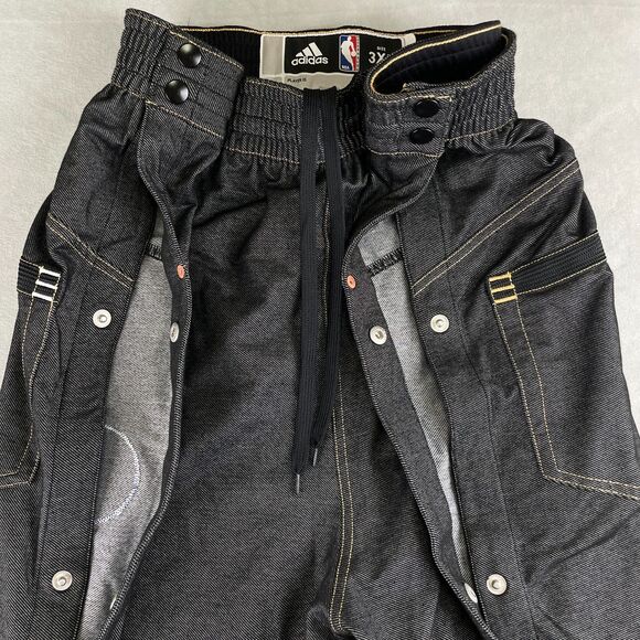 NBA ABA Pants Mens 3XL Length +2 Tearaway Warm Up Basketball Adidas Authentics - Picture 6 of 12